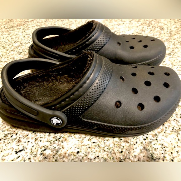 Crocs Classic Lined Clogs Unisex Black Size 10 Women Size 8 Men - Picture 8 of 16